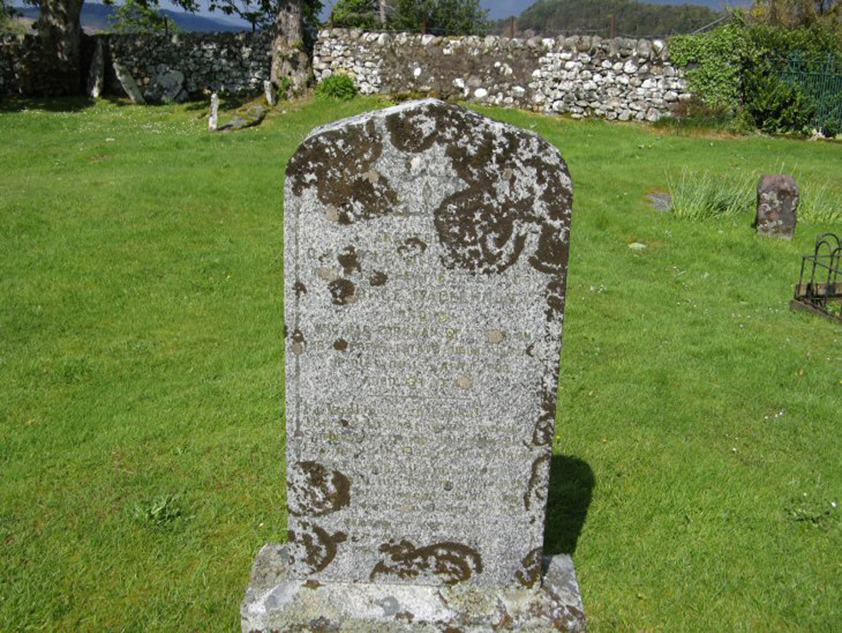 Photo of headstones/George MacLennan died 1903 MI Poolewe Londubh Burial Ground